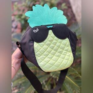 PINK by VS Pineapple insulated mini cooler bag small size